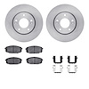 6312-03060 Brake Rotors with 3000-Series Ceramic Brake Pads Kit with Hardware, 2009-2012 Kia/Hyundai/Genesis, Position: Front - image 1