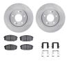 6312-03061 Brake Rotors with 3000-Series Ceramic Brake Pads Kit with Hardware, 2014-2016 Kia/Hyundai/Genesis, Position: Front - image 1