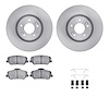 6312-03063 Brake Rotors with 3000-Series Ceramic Brake Pads Kit with Hardware, 2011-2015 Kia/Hyundai/Genesis, Position: Front - image 1
