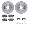 6312-03065 Brake Rotors with 3000-Series Ceramic Brake Pads Kit with Hardware, 2009-2016 Kia/Hyundai/Genesis, Position: Front - image 1