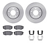 6312-03067 Brake Rotors with 3000-Series Ceramic Brake Pads Kit with Hardware, 2010-2011 Kia/Hyundai/Genesis, Position: Front - image 1