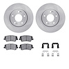 6312-03068 Brake Rotors with 3000-Series Ceramic Brake Pads Kit with Hardware, 2011-2016 Kia/Hyundai/Genesis, Position: Front - image 1