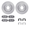 6312-03069 Brake Rotors with 3000-Series Ceramic Brake Pads Kit with Hardware, 2012-2016 Kia/Hyundai/Genesis, Position: Front - image 1