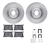 6312-03071 Brake Rotors with 3000-Series Ceramic Brake Pads Kit with Hardware, 2012-2017 Kia/Hyundai/Genesis, Position: Front - image 1