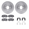 6312-03072 Brake Rotors with 3000-Series Ceramic Brake Pads Kit with Hardware, 2012-2017 Multiple Makes/Models, Position: Front - image 1