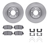 6312-03073 Brake Rotors with 3000-Series Ceramic Brake Pads Kit with Hardware, 2016-2017 Kia/Hyundai/Genesis, Position: Front - image 1