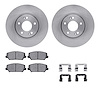 6312-03074 Brake Rotors with 3000-Series Ceramic Brake Pads Kit with Hardware, 2014-2018 Kia/Hyundai/Genesis, Position: Front - image 1