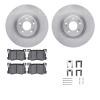 6312-03076 Brake Rotors with 3000-Series Ceramic Brake Pads Kit with Hardware, 2015-2017 Kia/Hyundai/Genesis, Position: Front - image 1