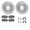 6312-03083 Brake Rotors with 3000-Series Ceramic Brake Pads Kit with Hardware, Fits Select Kia/Hyundai/Genesis, Position: Front - image 1