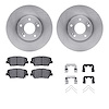 6312-03084 Brake Rotors with 3000-Series Ceramic Brake Pads Kit with Hardware, 2010-2013 Kia/Hyundai/Genesis, Position: Front - image 1
