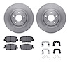 6312-03085 Brake Rotors with 3000-Series Ceramic Brake Pads Kit with Hardware, 2013-2018 Kia/Hyundai/Genesis, Position: Front - image 1
