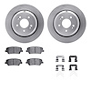 6312-03086 Brake Rotors with 3000-Series Ceramic Brake Pads Kit with Hardware, 2011-2017 Kia/Hyundai/Genesis, Position: Rear - image 1