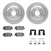 6312-03088 Brake Rotors with 3000-Series Ceramic Brake Pads Kit with Hardware, 2009-2009 Kia/Hyundai/Genesis, Position: Rear - image 1