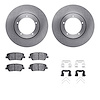 6312-03089 Brake Rotors with 3000-Series Ceramic Brake Pads Kit with Hardware, Fits Select Kia/Hyundai/Genesis, Position: Rear - image 1