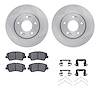 6312-03092 Brake Rotors with 3000-Series Ceramic Brake Pads Kit with Hardware, 2016-2021 Kia/Hyundai/Genesis, Position: Front - image 1