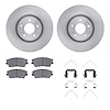 6312-03094 Brake Rotors with 3000-Series Ceramic Brake Pads Kit with Hardware, Fits Select Kia/Hyundai/Genesis, Position: Front - image 1