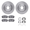 6312-03097 Brake Rotors with 3000-Series Ceramic Brake Pads Kit with Hardware, Fits Select Kia/Hyundai/Genesis, Position: Front - image 1