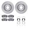 6312-03098 Brake Rotors with 3000-Series Ceramic Brake Pads Kit with Hardware, 2016-2020 Kia/Hyundai/Genesis, Position: Front - image 1