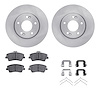6312-03099 Brake Rotors with 3000-Series Ceramic Brake Pads Kit with Hardware, 2017-2020 Kia/Hyundai/Genesis, Position: Front - image 1