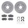 6312-03100 Brake Rotors with 3000-Series Ceramic Brake Pads Kit with Hardware, Fits Select Kia/Hyundai/Genesis, Position: Front - image 1