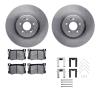 6312-03104 Brake Rotors with 3000-Series Ceramic Brake Pads Kit with Hardware, 2018-2020 Kia/Hyundai/Genesis, Position: Front - image 1