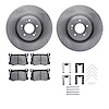 6312-03105 Brake Rotors with 3000-Series Ceramic Brake Pads Kit with Hardware, 2018-2020 Kia/Hyundai/Genesis, Position: Front - image 1