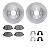 6312-07006 Brake Rotors with 3000-Series Ceramic Brake Pads Kit with Hardware, 2013-2019 Mopar, Position: Rear - image 1