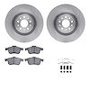 6312-07008 Brake Rotors with 3000-Series Ceramic Brake Pads Kit with Hardware, 2014-2019 Mopar, Position: Front - image 1