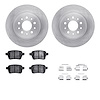 6312-07009 Brake Rotors with 3000-Series Ceramic Brake Pads Kit with Hardware, 2014-2019 Mopar, Position: Rear - image 1