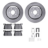 6312-10002 Brake Rotors with 3000-Series Ceramic Brake Pads Kit with Hardware, 2017-2020 Kia/Hyundai/Genesis, Position: Rear - image 1