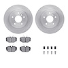 6312-11001 Brake Rotors with 3000-Series Ceramic Brake Pads Kit with Hardware, 1994-2004 Land Rover, Position: Rear - image 1