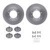 6312-11003 Brake Rotors with 3000-Series Ceramic Brake Pads Kit with Hardware, 1974-2016 Land Rover, Position: Rear - image 1