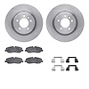 6312-11012 Brake Rotors with 3000-Series Ceramic Brake Pads Kit with Hardware, 2005-2009 Land Rover, Position: Front - image 1