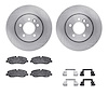 6312-11013 Brake Rotors with 3000-Series Ceramic Brake Pads Kit with Hardware, 2005-2007 Land Rover, Position: Front - image 1