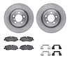6312-11014 Brake Rotors with 3000-Series Ceramic Brake Pads Kit with Hardware, 2006-2009 Land Rover, Position: Front - image 1