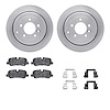 6312-11016 Brake Rotors with 3000-Series Ceramic Brake Pads Kit with Hardware, 2005-2007 Land Rover, Position: Rear - image 1