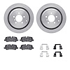 6312-11017 Brake Rotors with 3000-Series Ceramic Brake Pads Kit with Hardware, 2006-2012 Land Rover, Position: Rear - image 1