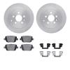 6312-11020 Brake Rotors with 3000-Series Ceramic Brake Pads Kit with Hardware, 2008-2012 Land Rover, Position: Rear - image 1