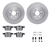 6312-11028 Brake Rotors with 3000-Series Ceramic Brake Pads Kit with Hardware, 2016-2019 Land Rover, Position: Rear - image 1