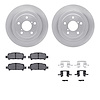 6312-13024 Brake Rotors with 3000-Series Ceramic Brake Pads Kit with Hardware, 1998-2003 Subaru, Position: Rear - image 1