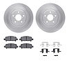 6312-13025 Brake Rotors with 3000-Series Ceramic Brake Pads Kit with Hardware, 2000-2006 Subaru, Position: Rear - image 1