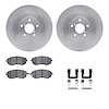 6312-13029 Brake Rotors with 3000-Series Ceramic Brake Pads Kit with Hardware, 2004-2012 Subaru, Position: Front - image 1