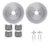 6312-13030 Brake Rotors with 3000-Series Ceramic Brake Pads Kit with Hardware, 2003-2004 Subaru, Position: Rear - image 1