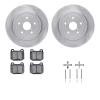 6312-13031 Brake Rotors with 3000-Series Ceramic Brake Pads Kit with Hardware, 2005-2007 Subaru, Position: Rear - image 1