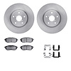 6312-13038 Brake Rotors with 3000-Series Ceramic Brake Pads Kit with Hardware, 2006-2021 Subaru, Position: Front - image 1