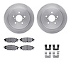6312-13040 Brake Rotors with 3000-Series Ceramic Brake Pads Kit with Hardware, 2005-2009 Subaru, Position: Rear - image 1