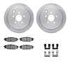 6312-13041 Brake Rotors with 3000-Series Ceramic Brake Pads Kit with Hardware, 2008-2015 Subaru, Position: Rear - image 1