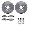 6312-13043 Brake Rotors with 3000-Series Ceramic Brake Pads Kit with Hardware, Fits Select Subaru, Position: Rear - image 1