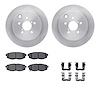 6312-13045 Brake Rotors with 3000-Series Ceramic Brake Pads Kit with Hardware, 2014-2018 Subaru, Position: Rear - image 1