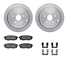 6312-13046 Brake Rotors with 3000-Series Ceramic Brake Pads Kit with Hardware, 2006-2014 Subaru, Position: Rear - image 1